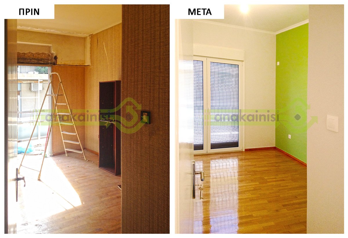 Ανακαίνιση σπιτιού στην Κυψέλη - Α 111 πριν και μετά 