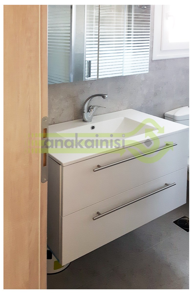 Ανακαίνιση σπιτιού στον Κορυδαλλό - Α 110 νεροχύτης νιπτήρας ideal standard - καθρέφτης μπάνιου - καθρέφτης 