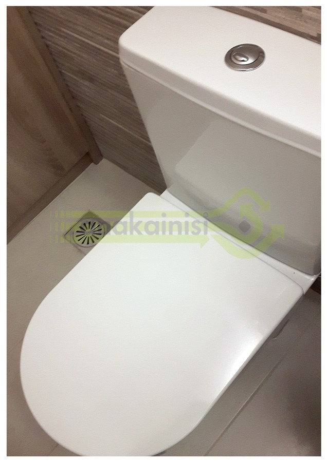 Ανακαίνιση σπιτιού στον Βύρωνα -μπάνιο - πλακάκια μπάνιου - λεκάνη ideal standard 