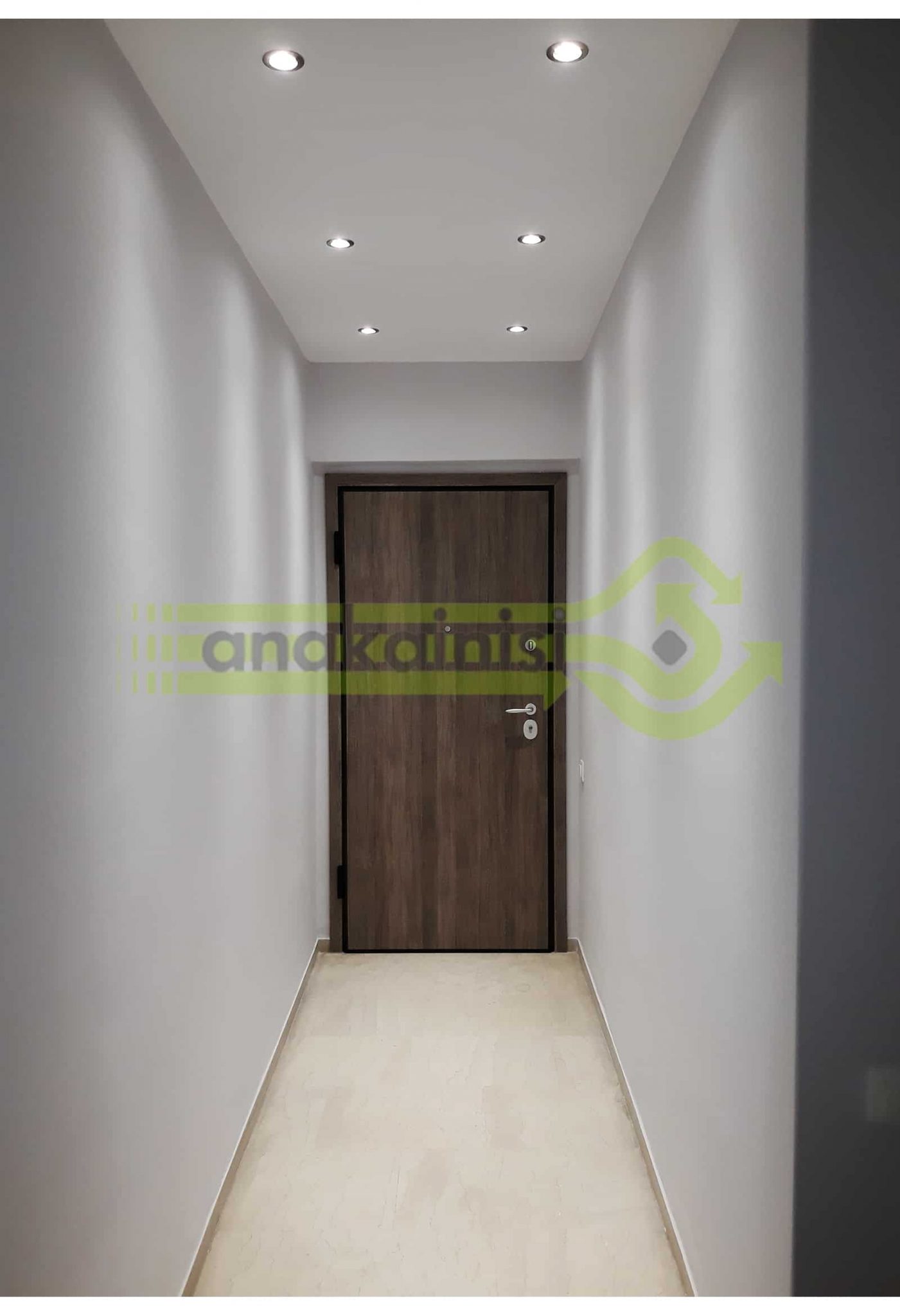 Ανακαίνιση διαμερίσματος στα Ιλίσια – χολ - φωτισμός οροφής σποτάκια