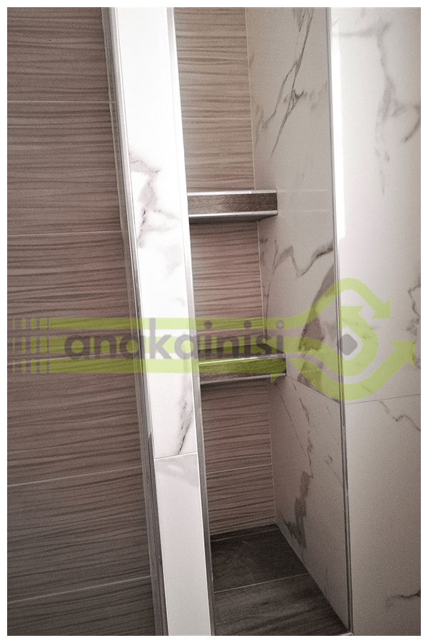 Ανακαίνιση μπάνιου στην Νέα Ιωνία - νιπτήρας επικαθήμενος - ideal standal 