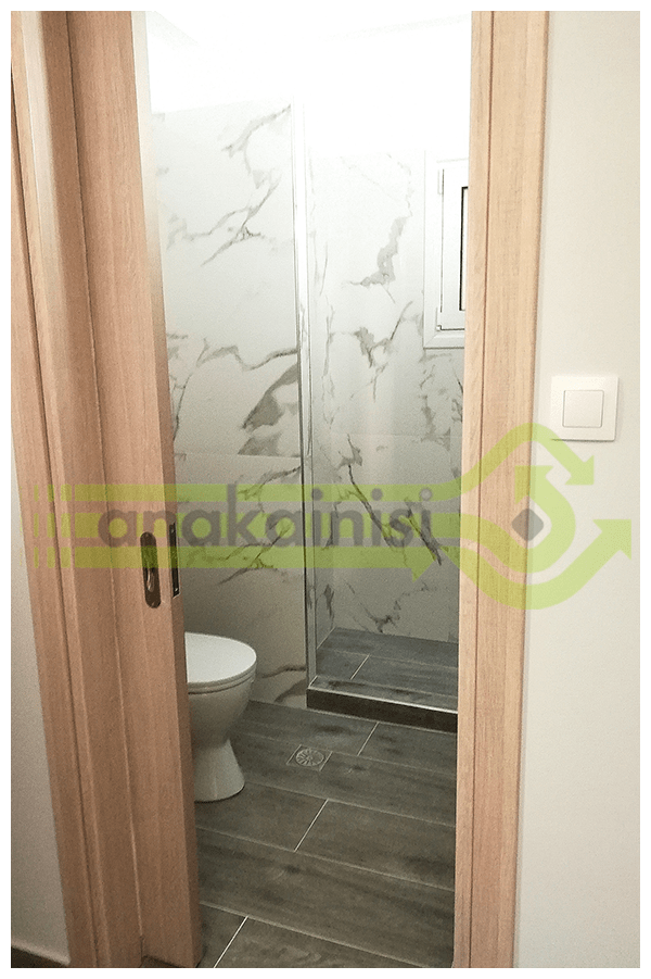 Ανακαίνιση μπάνιου στην Νέα Ιωνία - νιπτήρας επικαθήμενος - ideal standal 