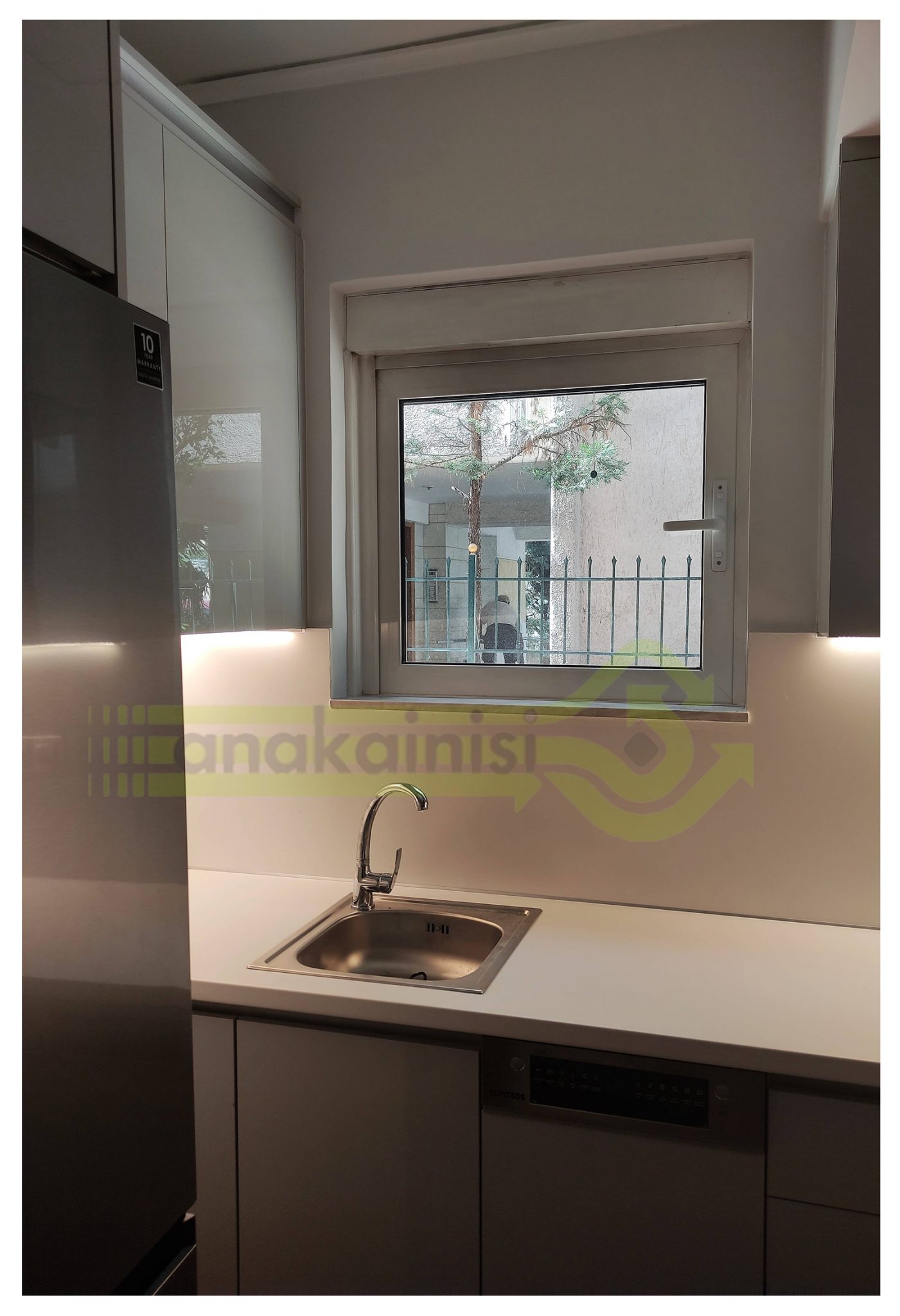 Ανακαινιση Αγια Παρασκευη (10) κουζίνα - νεροχύτης teka - πάγκος κουζίνας - ντουλάπια