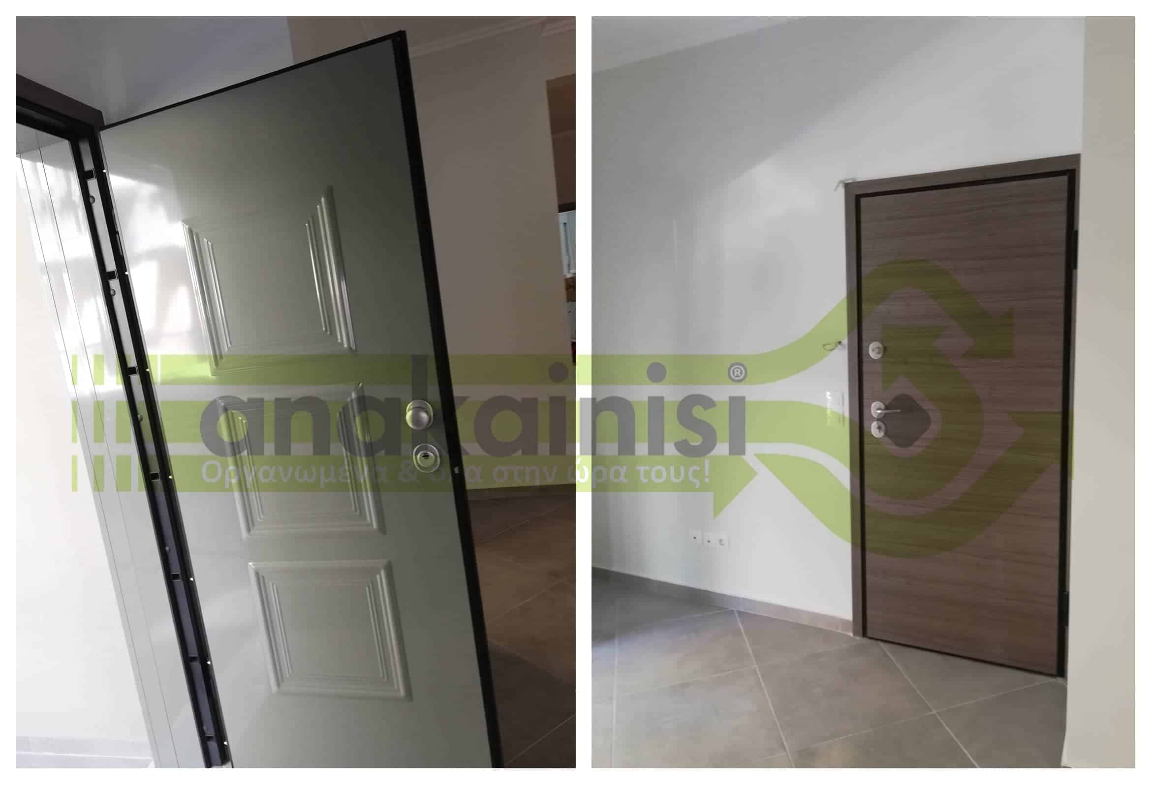 Ανακαίνιση_Ελληνικό (10) Ανακαίνιση Σπιτιού - Μονοκατοικία Ελληνικό - Πόρτα Ασφαλείας Εξωτερική και Εσωτερική Πλευρά