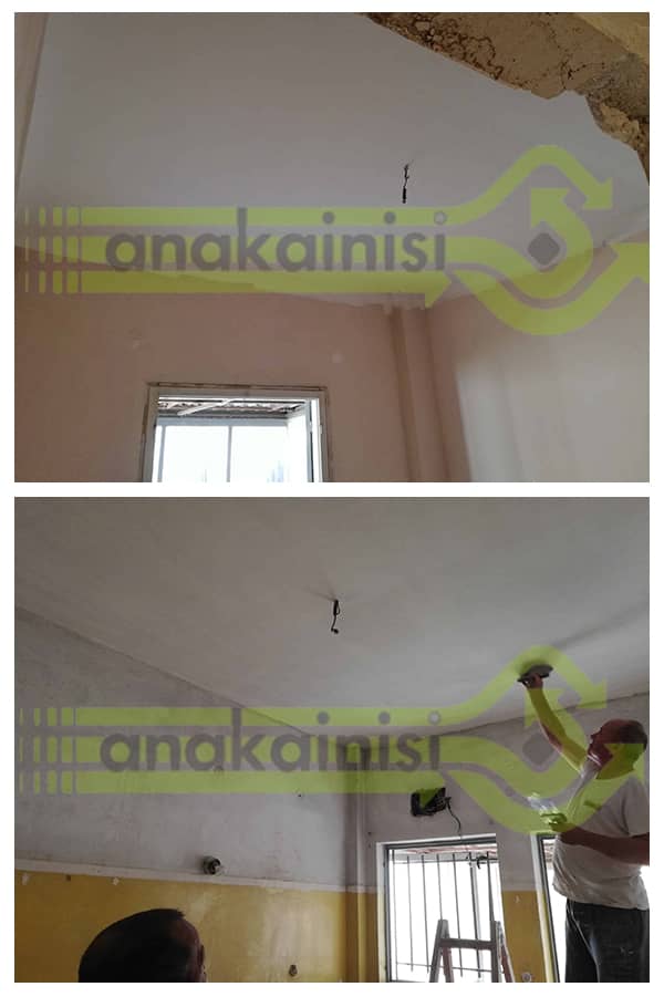 Ανακαίνιση_Ελληνικό (35) Μονοκατοικία - Εργασίες - Ανακαίνιση - Εσωτερικός Χώρος -Ταβάνι - Σοβάντισμα