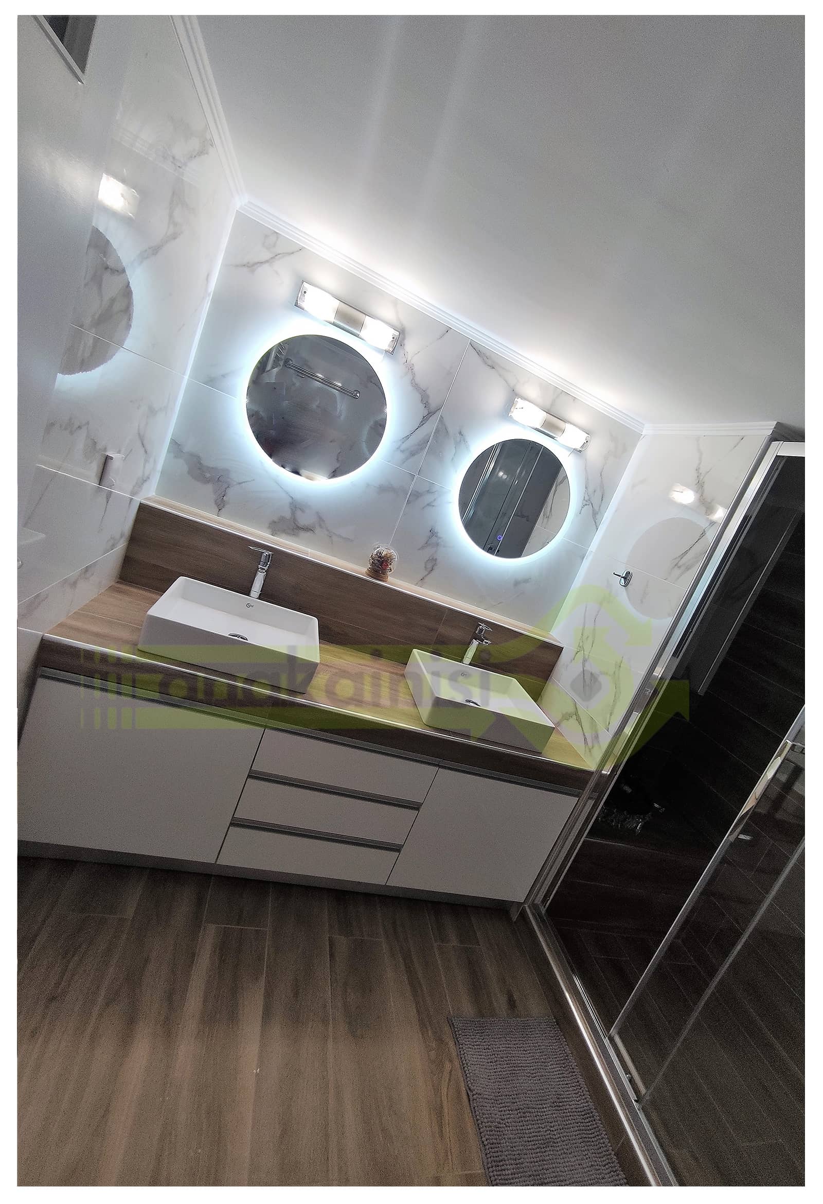 ΑΝΑΚΑΙΝΙΣΗ_XALANDRI_4 Κυρίως Μπάνιο με Διπλούς Διπλούς Νιπτήρες Νεροχύτες